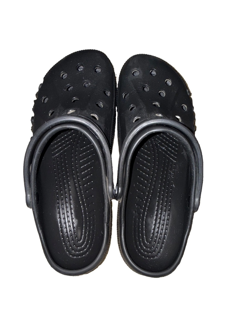 CROCS Classic Black Slip-On Clogs with Heel Strap